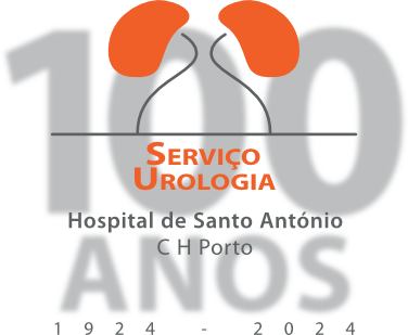 Logotipo: 100 Anos Serviço de Urologia Hospital de Santo António